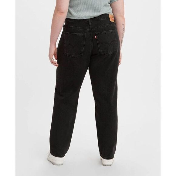 Levi's -  Women's Plus High Rise Straight Relaxed Jea Black - Picture 3 of 3